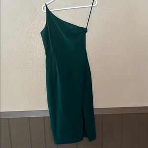 Petal & Pup Teal One-Shoulder Dress